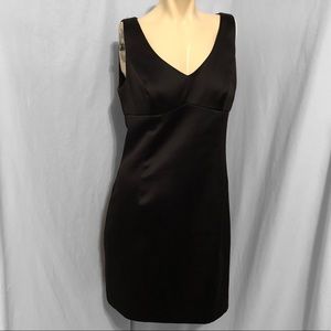 BCBG Signature Black Satin Shift Dress